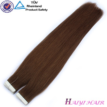 100 Double Drawn Menschenhaar Exthand gebunden Virgin Indian Remy Haar Weftension Hand gebunden Virgin Indian Remy Haar Schuss